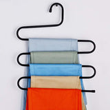 5 Tier Iron Racks S Shape Trousers Hanger Clothing Wardrobe Storage Organization Drying Hanger 1PC