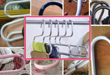 Multilayer Fish Bone Shape Stainless Steel Clothing Storage Racks Clothes Hanger Storage Holder Wardrobe Laundry Drying Rack