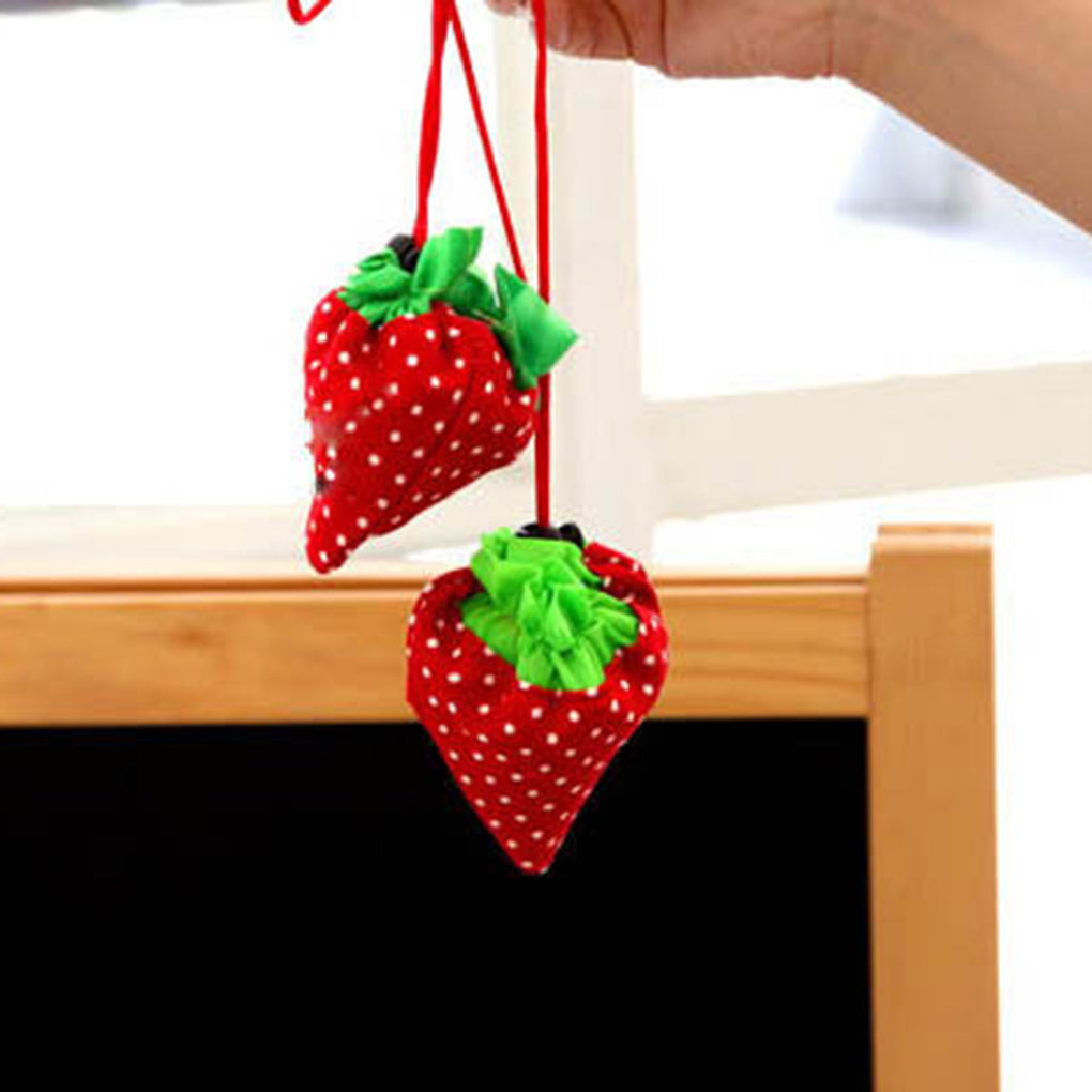 Strawberry Folding Reusable Storage Bag Recycling Use Shopping Bag