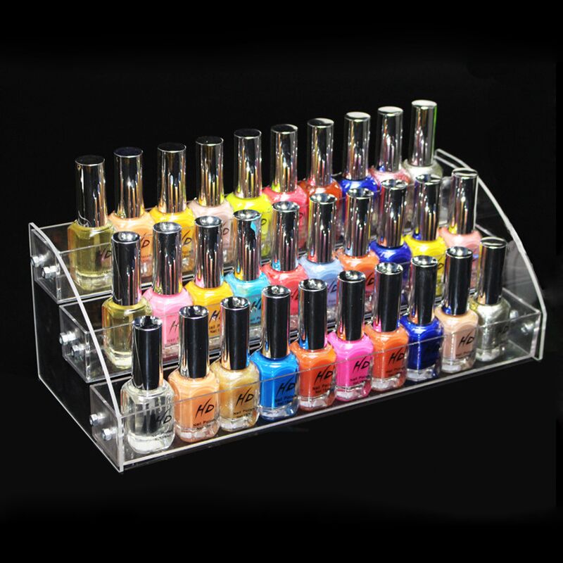 Clear/Transparent Nail Polish Rack Multi layers Cosmetic Varnish Display Stand Holder Manicure Tool Organizer Storage Shelf