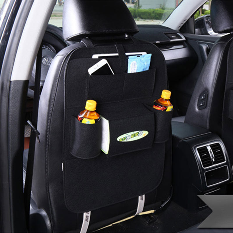 Car Seat Bag Organizer,Woolen Felt Seat Back Protectors for Kids,Storage Bottles,Tissue Box