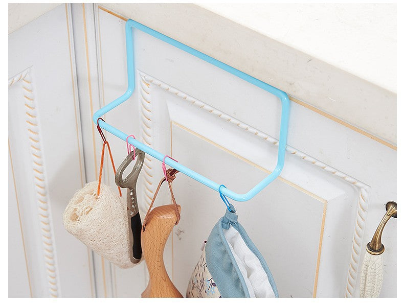 Garbage Bag Hanging Holder Cupboard Door Back Trash Rack Kitchen Cabinets Storage Towel Shelf Holders Storage