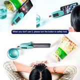 2 in1 Mini Portable Handheld Heat Sealer Useful Blue Plastic Sealing Bag Cutter Resealer Heat Sealing Machine Vacuum Packing