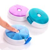 New 7 Slots button rotary Pill Cases Jewelry candy box Storage Box Vitamin Medicine Pill Box Storage Case Container