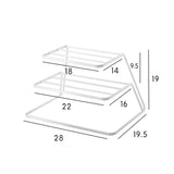 2 Tier Dish Rack Stainless Steel Kitchen Dish Drainer Cup and Dish Organizer(Black)