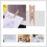100pcs 2.5CM Hot Sale Mini Natural Wooden Clothes Photo Paper Peg Pin Clothespin Craft Clips School Office Stationery