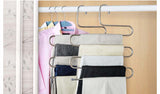 5 layers S Shape MultiFunctional Clothes Hangers Pants Storage Hangers Cloth Rack Multilayer Storage Cloth Hanger 1PC