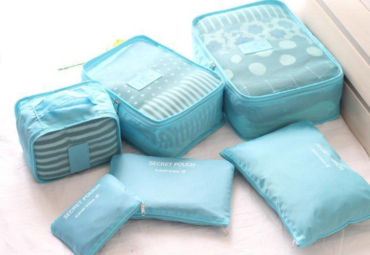 Travel Storage Bag Set  6 PCS For Clothes Tidy Organizer Pouch Suitcase Handbag Home Closet Divider Drawer Organiser
