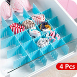 Storage Drawer Organizer 4 Pcs/Set Plastic Home Closet Underwear Bra Jewelry Sundries Adjustable Drawer Board Storage Box