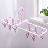 12 Clip Folding Drying Rack Underwear Socks Clip Multi-functional Clothes Rack Hot Sale High Quality New Patterns