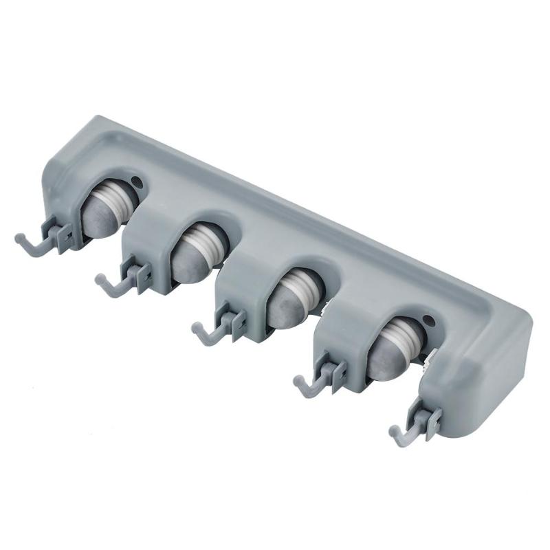 Kitchen Organizer Mop Holder 5/4/3 Position Brush Broom Hanger Storage Rack Household Mop Brush Hanger Kitchen Gadgets