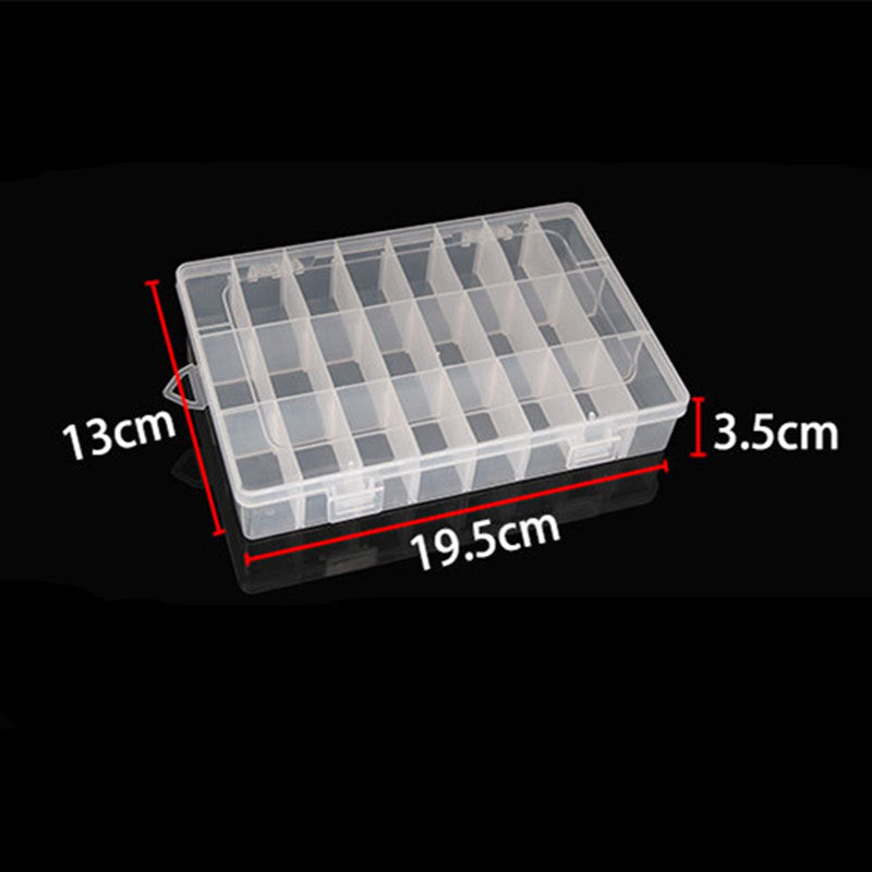 Practical Adjustable 10/15/24 Compartment Plastic Storage Box Jewelry Earring Bead Screw Holder Case Display Organizer Container