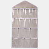 16 Pockets 78*42cm Household Clear Hanging Bag Socks Bra Underwear Rack Hanger Storage Organizer Wardrobe New