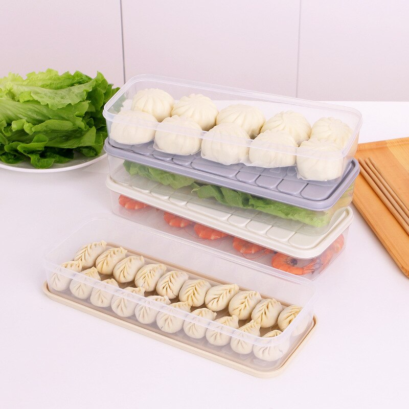 Egg Fish storage box food container keep eggs fresh refrigerator organizer kitchen dumplings storage containers 3