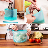 Reusable Silicone Vacuum Seal Food Fresh Bag Fruit Meat Milk Storage Containers Refrigerator Bag Kitchen Organizer