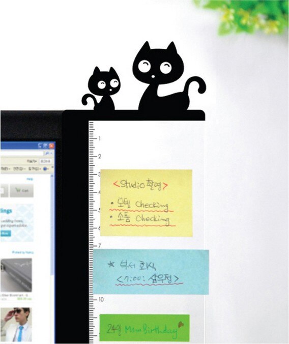 New Computer Display Screen Sticker Acrylic Adhesive Sticky Notes with Charging Hole Phone Holder Bookmark Notes Message Board