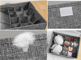 Washable Bra Underwear Storage Box With Cover linen Folding Cases Necktie Socks Underwear Clothing Organizer Container