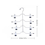 1 PC 32.5*36 cm 4-layer Pants Rack Trousers Skirt Jeans Socks Hanger Drying Rack 8 Clips Wardrobe Space Saving Storage Organizer