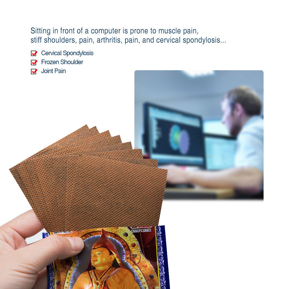 8Pcs/Bag Strain & Sprain Neck Back Muscle Shoulder Knee Pain Plaster Joint Pain Pacth Health Care Body Massage