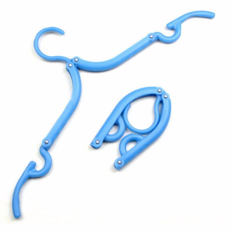 Portable Travel Hanger Non-Slip Plastic Foldable Cloth Rack Drying Clothespin Trouser Coat Towel Socks Storage Closet Organizer