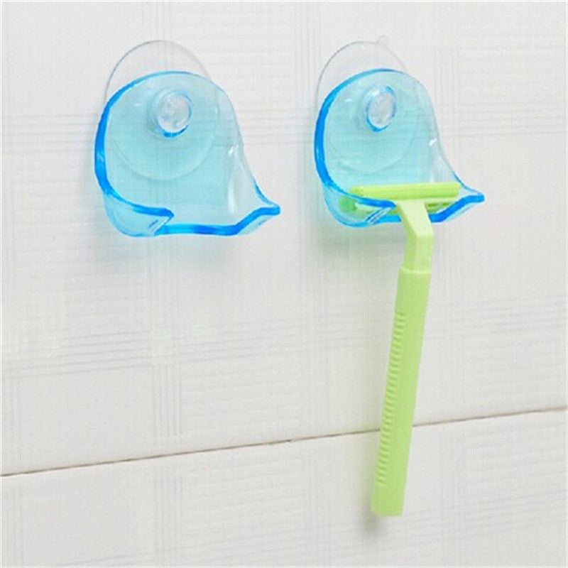 Hot Sale Shaver Toothbrush Holder Washroom Wall Sucker Suction Cup Hook Razor Bathroom Drop shipping
