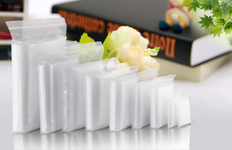 Medium thickness 100pcs/lot 12wire Various sizes clear Self Sealing Plastic packaging Bags,zip lock poly bags zipper bag
