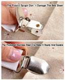 4Pcs/Set Bed Sheet Clip Bed sheet Belt Fastener Mattress Elastic Non-slip Clip Blanket Gripper White and Black