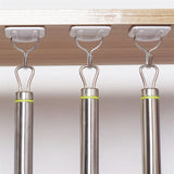 6PCS Strong Adhesive Hook Wall Door Sticky Hanger Holder Kitchen Bathroom White hangers for clothes