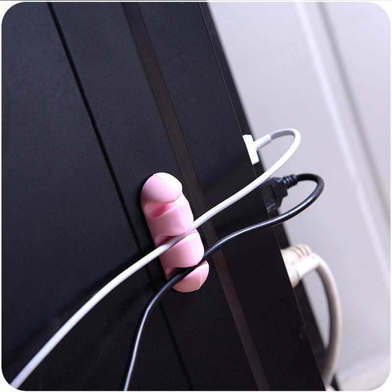 2 Pcs Cable Winder Stick-on Wire Headphone Headset Wire Wrap Cord Winder Organizer Cable Collector Silica HotTop