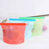 Reusable Silicone Vacuum Seal Food Fresh Bag Fruit Meat Milk Storage Containers Refrigerator Bag Kitchen Organizer