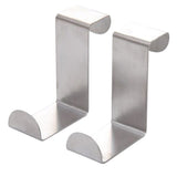 Newest 2PC Door Hook Stainless Kitchen Cabinet Clothes Hanger Levert Dropship
