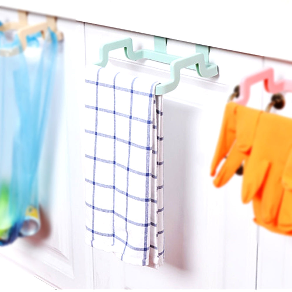 Garbage Bag Hanging Holder Cupboard Door Back Trash Rack Kitchen Cabinets Storage Towel Shelf Holders Storage