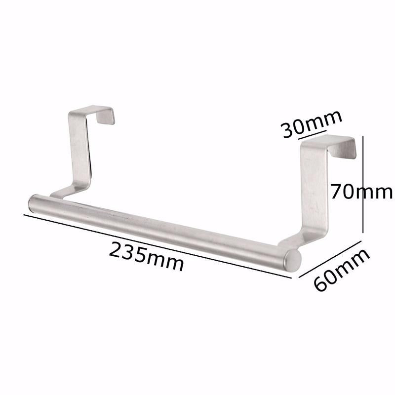 Bathroom Door Kitchen Towel Over Holder Drawer Hook Storage Scarf Hanger Cabinet Hanging Stainless Steel Towel Rack Leading Life