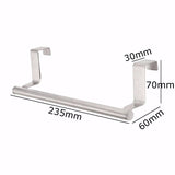 Bathroom Door Kitchen Towel Over Holder Drawer Hook Storage Scarf Hanger Cabinet Hanging Stainless Steel Towel Rack Leading Life
