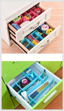 Storage Drawer Organizer 4 Pcs/Set Plastic Home Closet Underwear Bra Jewelry Sundries Adjustable Drawer Board Storage Box