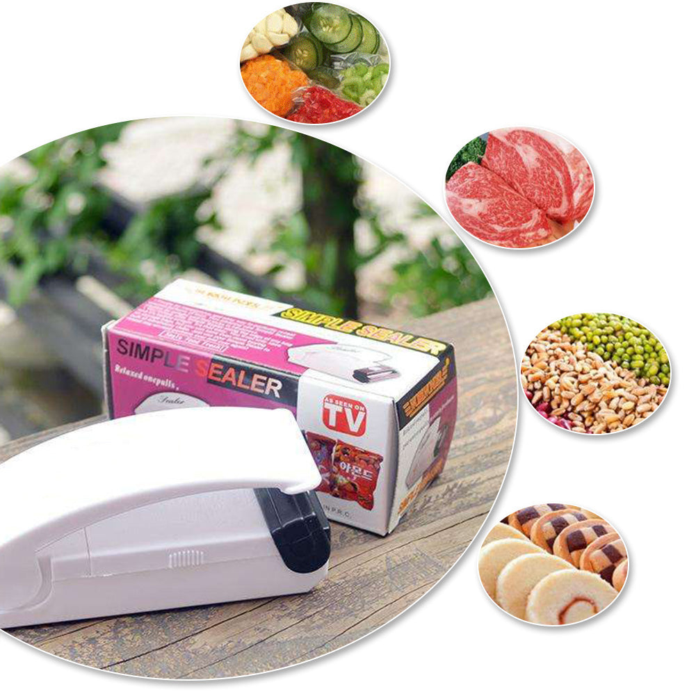 Mini Handle Bag Sealer Electronic Home Heat Sealing Machine Vacuum Impulse Sealer Seal Packing Plastic Bag Clips Kitchen Tools