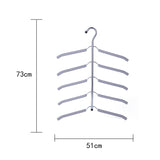 Multilayer Fish Bone Shape Stainless Steel Clothing Storage Racks Clothes Hanger Storage Holder Wardrobe Laundry Drying Rack