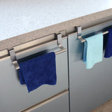 Stouge 1pc Stainless Steel Bathroom Towel Stand Rack Kitchen Cupboard Hanger Cabinet Door Chest Hanging Sundries Storage Shelf