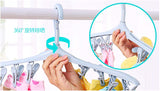 Plastic Portable Bathrooms Cloth Hanger Rack with Detachable clips Clothespin Clothes Hangers Socks Underwear drying Clips