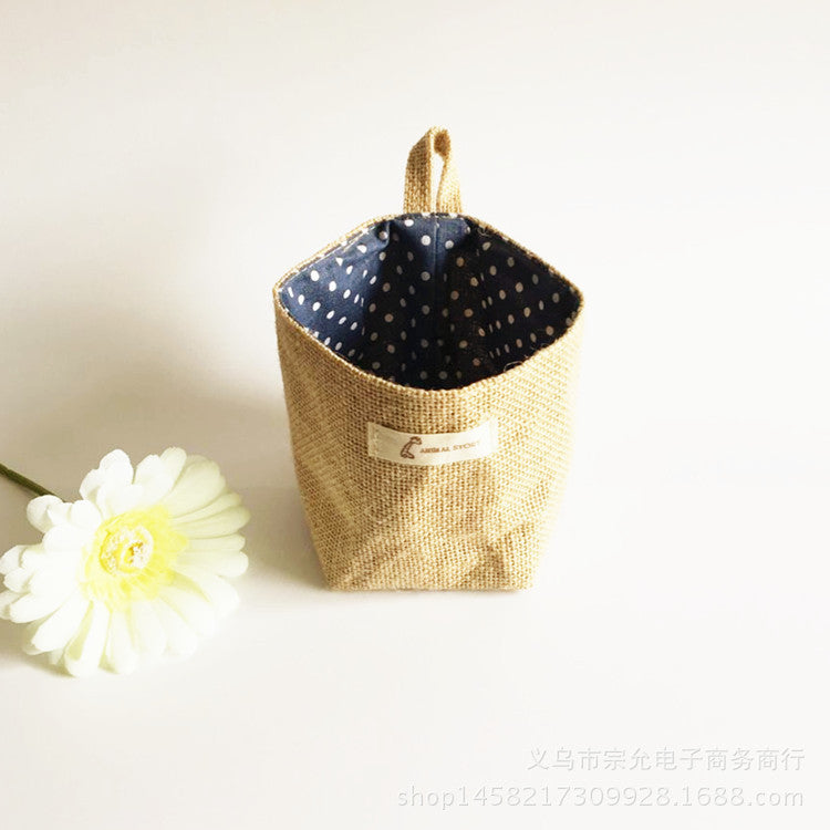 New Living Room Storage Sack Cloth bags Hanging Grocery Cloth Flowerpot Housing Basket