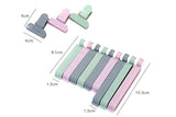 12Pcs/set Bag Clips Snack Fresh Food Storage Bag Sealer Kitchen Tool accessories Mini Vacuum Sealer Clamp Food Clip