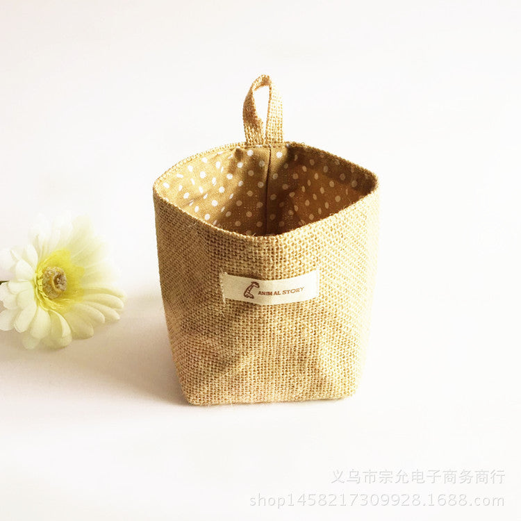 New Living Room Storage Sack Cloth bags Hanging Grocery Cloth Flowerpot Housing Basket
