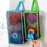 kitchen garbage bags hanging storage mesh bag convenient extraction storage bag organizer