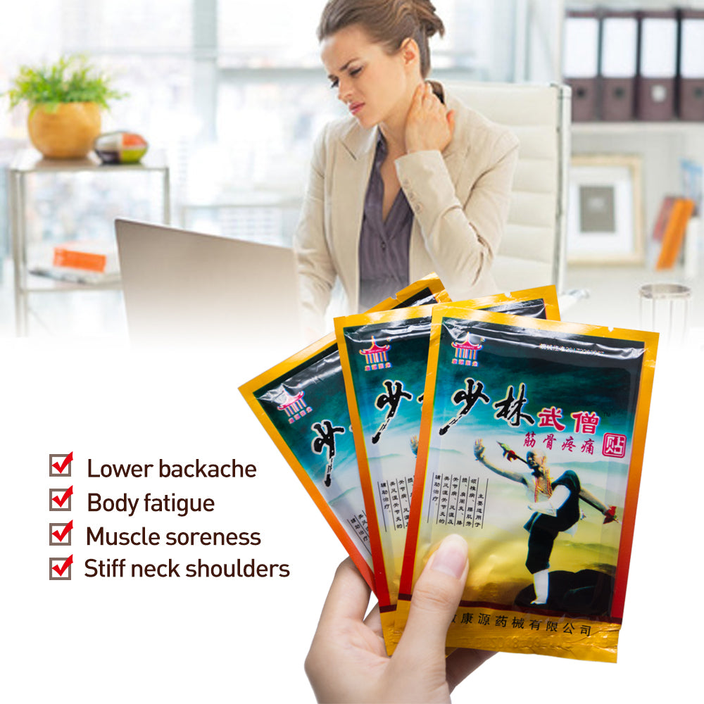 32Pcs/4bags Medicated Plaster Shaolin Medicine Knee Pain Relief Adhesive Patch Joint Back Medicated Plaster Pain Relieving