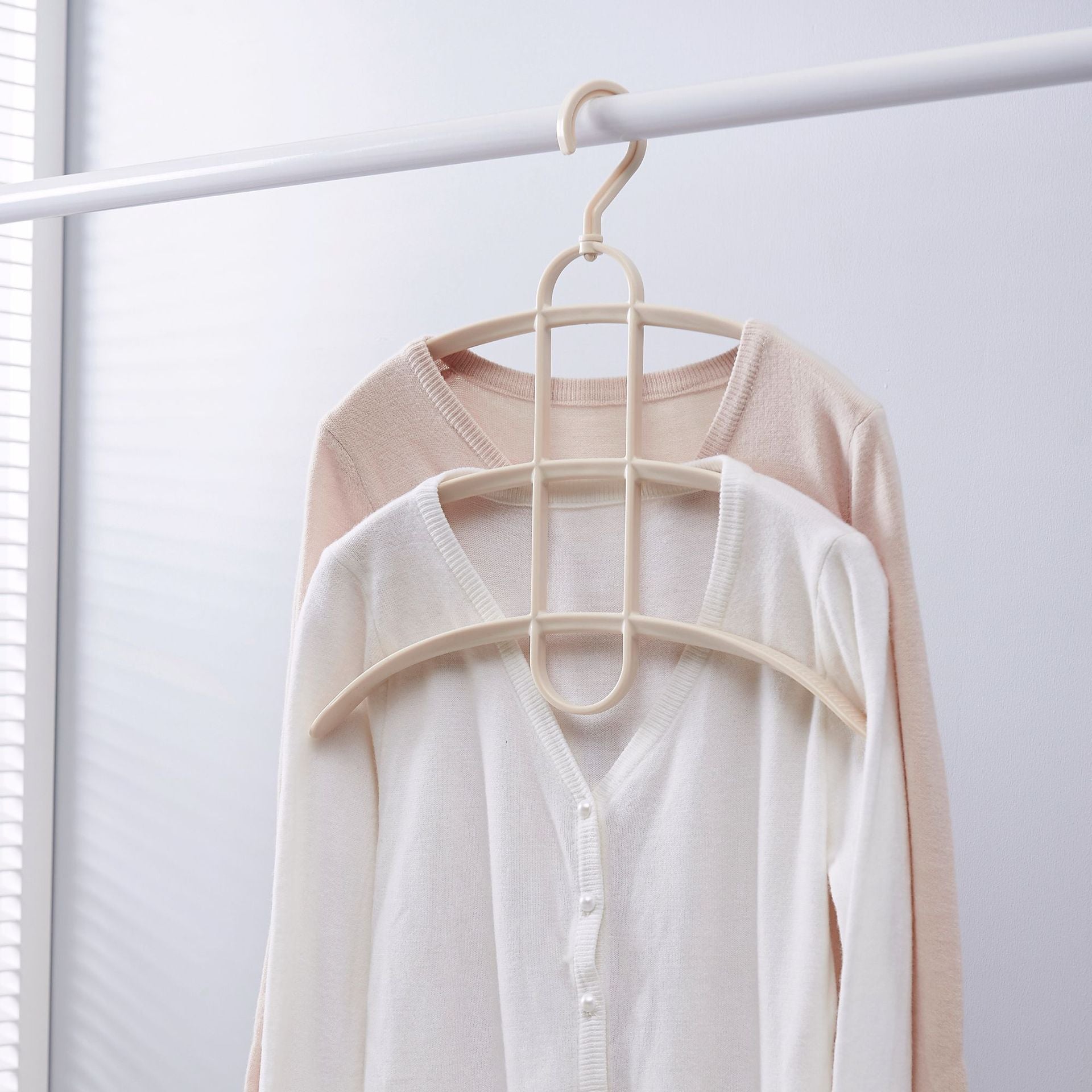 Multilayer Fish Bone Shape Stainless Steel Clothing Storage Racks Clothes Hanger Storage Holder Wardrobe Laundry Drying Rack