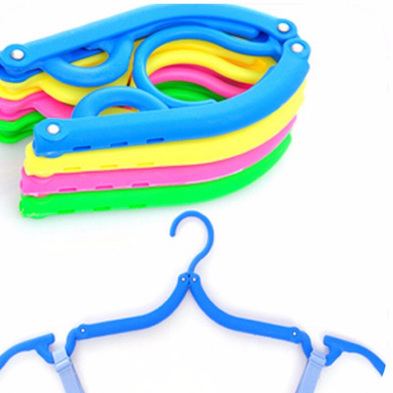 Portable Travel Hanger Non-Slip Plastic Foldable Cloth Rack Drying Clothespin Trouser Coat Towel Socks Storage Closet Organizer