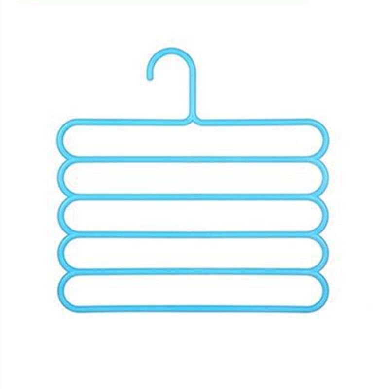 Five-layer drying racks multi-functional innovative hanger multi-storey scarf racks anti-slip pants folder