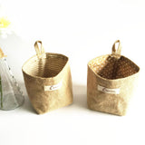 New Living Room Storage Sack Cloth bags Hanging Grocery Cloth Flowerpot Housing Basket
