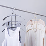 Multilayer Fish Bone Shape Stainless Steel Clothing Storage Racks Clothes Hanger Storage Holder Wardrobe Laundry Drying Rack