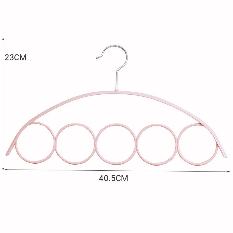 Shawl Scarf Hanger Belt Tie 5 Ring Rack Organizer Holder Hook Display Hanger 41*23cm Dropshipping Aug#1